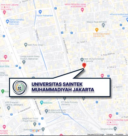 Location Map (Google Map) Universitas Saintek Muhammadiy Pts Ptn